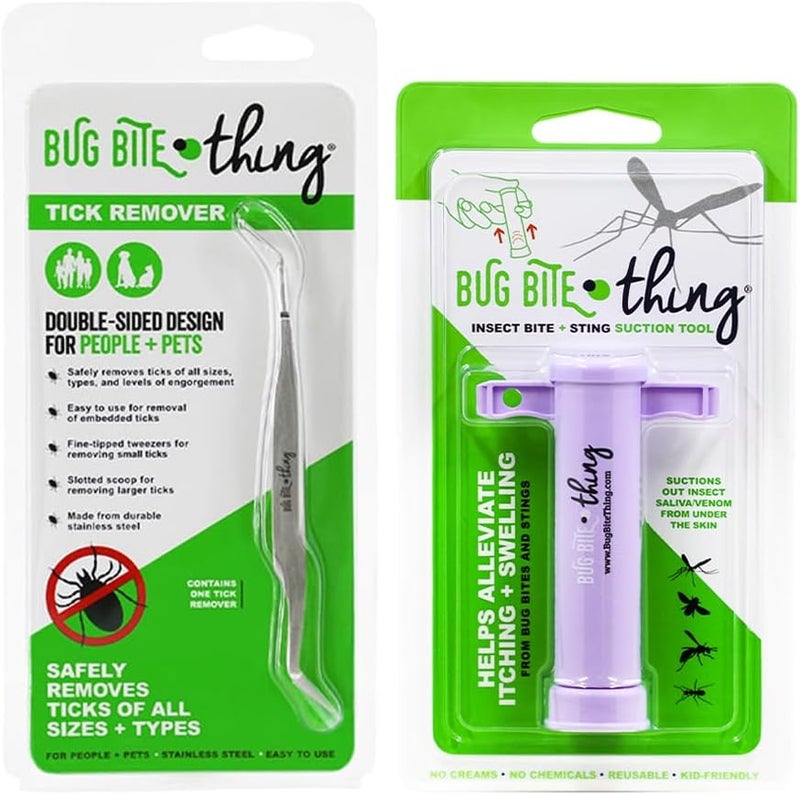 BUG BITE THING Suction Tool and Tick Remover Combo Pack Lavender - Image 1